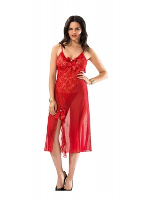 Sistina 202 Dantelli Fantazi Gecelik Kırmızı