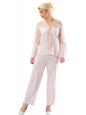 Sistina 1583 Penye Çeyizlik Pijama Takım Pudra