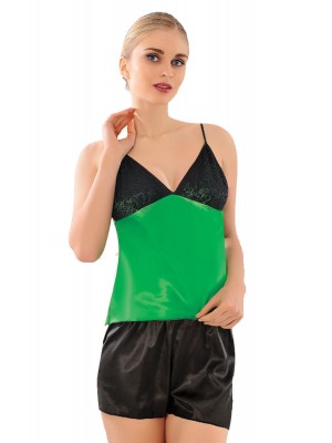 Sistina 293 Saten Atlet Şort Takım Yeşil