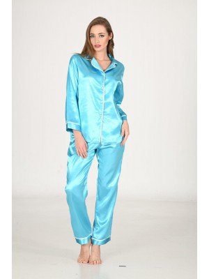 Sistina 1614 Saten Pijama Turkuaz