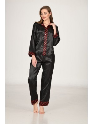 Sistina 1619 Saten Pijama Siyah