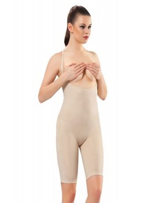 Sistina 751T Paçalı Dikişsiz Boy Korse Ten