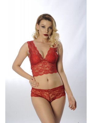 Sistina 6255 Bralet Sütyen Takım Kırmızı