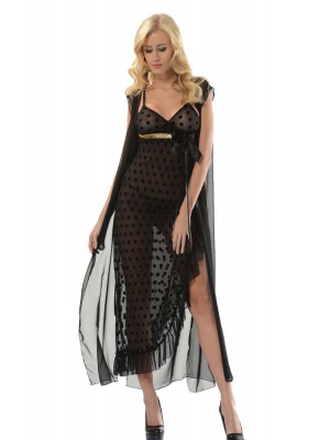 Sistina 1405 Gecelik Sabahlık Takım Siyah