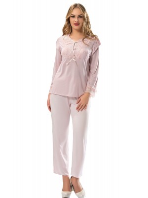 Sistina 1567 Penye Çeyizlik Pijama Takım Pudra