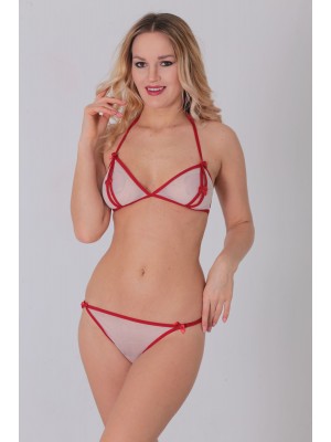 Sistina 6523 Tül İkili Takım Beyaz