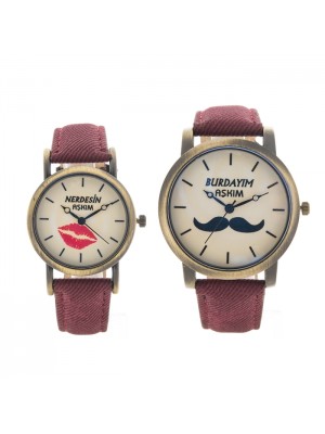 BAY BAYAN TAKIM NEERDESİN AŞKIM BURDAYIM AŞKIM BORDO BAY BAYAN  SAAT