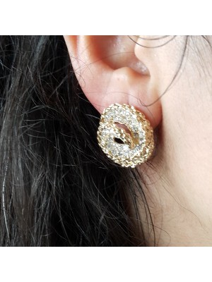 GOLD SARMAL TAŞLI BAYAN KÜPE 2015 MODEL