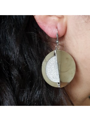 GÜMÜŞ RENGİ YARI PARLAK  BAYAN KÜPE 2015 MODEL