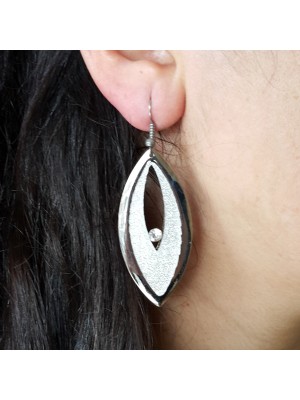 BEYAZ ORTASI TEK TAŞLI BAYAN KÜPE