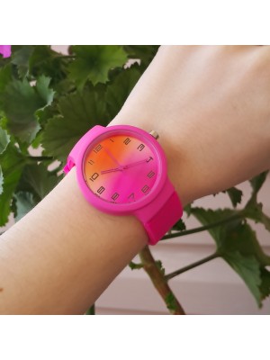 SPOR PEMBE SİLİKON İÇİ RAKAMLI  BAYAN KOL  SAATİ