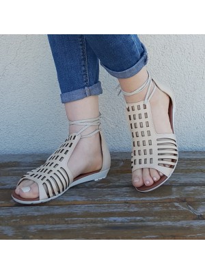 GLORİA Krem Sandalet