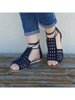 GLORİA Lacivert Sandalet