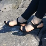 KLARA  Siyah-Yılan Süet Topuklu Ayakkabı