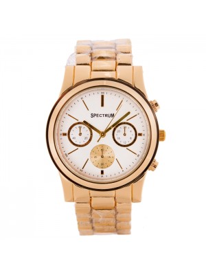 FULL ALTIN İÇİ BEYAZ BAYAN KOL  SAATİ