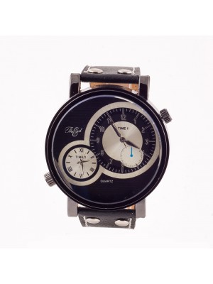 KLASİK ÖZEL TASARIM SİYAH KORDON  BAY KOL  SAATİ