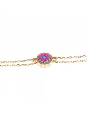 Bordo Minik Papatya Bileklik