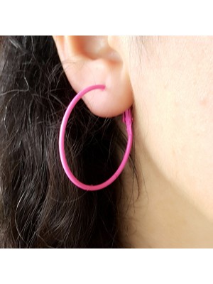 ORTA BOY YUVARLAK PEMBE BAYAN KÜPE 2015 MODEL -